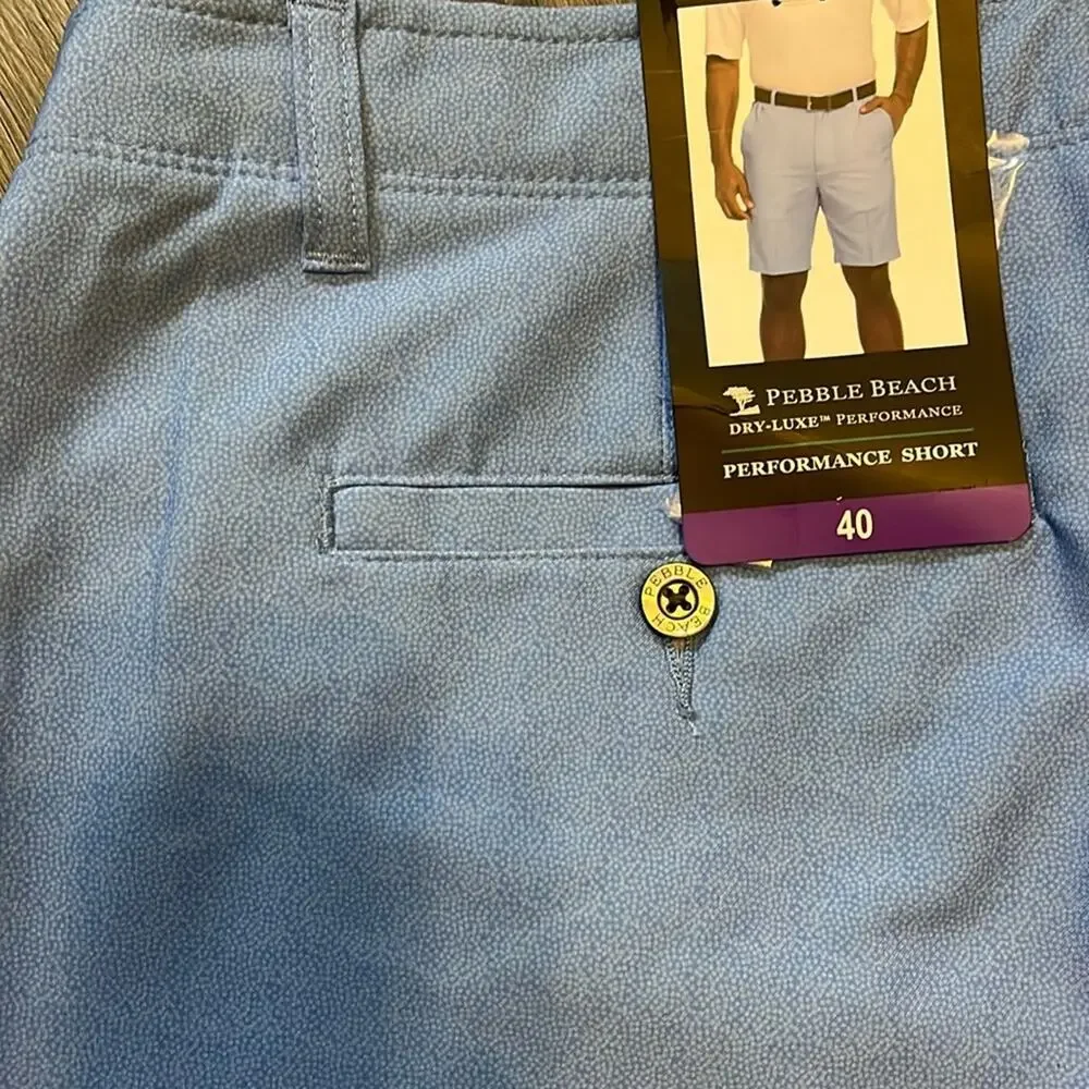 Pebble Beach Dry-Luxe Performance Classic Flat Front Golf Shorts size 40